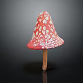 Modern Mushroom Poisonous Mushroom 3d model