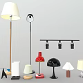 Floor Lamp Table Lamp Track Lamp Combination 3d model
