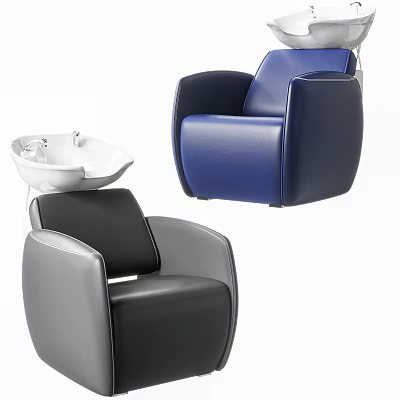 Modern Leather Massage Chair In Blue Gray With Ergonomic Design For Comfort 3d model