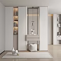 Modern Entrance Cabinet Shoe Cabinet Partition Shoe Cabinet 3d model