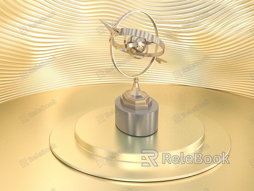 Modern Gold Trophy Background model