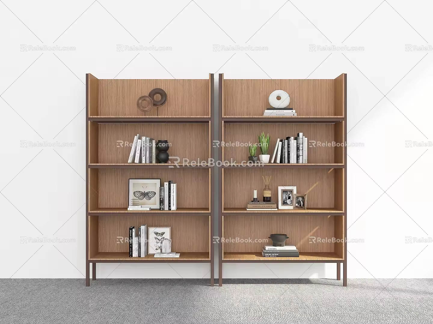 Bookshelf Bookshelf Ornaments Storage Rack Decorative Rack Bookshelf Combination Bookshelf Shelf 3d model