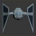 Futuristic Spacecraft With Geometric Wings And Blue Core Module Design