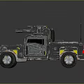 Military Style Armored Truck With Roof Equipment Antenna And Hardened Exterior