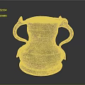 Ancient Bronze Sculpture Vessel With Carved Handles And Ornate Design Details