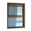 Modern Wooden Frame Casement Window With Double Sash Clear Glass Design