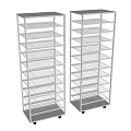 Storage Rack Shelf Removable Metal Shelf Roller Rack 3d model