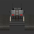 Military Tracked Vehicle Design With Red Seats And Heavy Duty Chassis