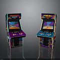 Two Colorful Pinball Machines With Vibrant Graphics And Retro Design