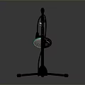 Professional Computer Microphone With Adjustable Stand And Green Mesh Design