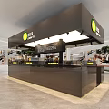 GANCHA TEA Bubble Tea Shop Interior With Modern Counter And Menu Board