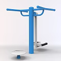 Blue Outdoor Sports Training Equipment with Vertical Post Horizontal Bars Pedal and Rotating Disc