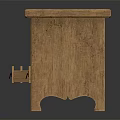 Wooden TV Stand With Brown Finish And Three Drawers For Living Room