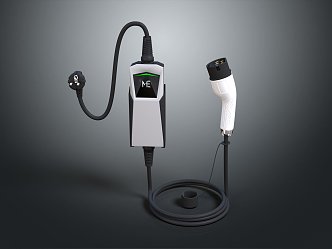 Modern charging line electric car charging line car charging line electric car charging head 3d model