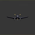 Vintage Blue Passenger Plane with MARINES Lettering White Star on Wings Tail Number 567 Propeller