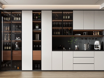 Home Wine Cabinet 3d model