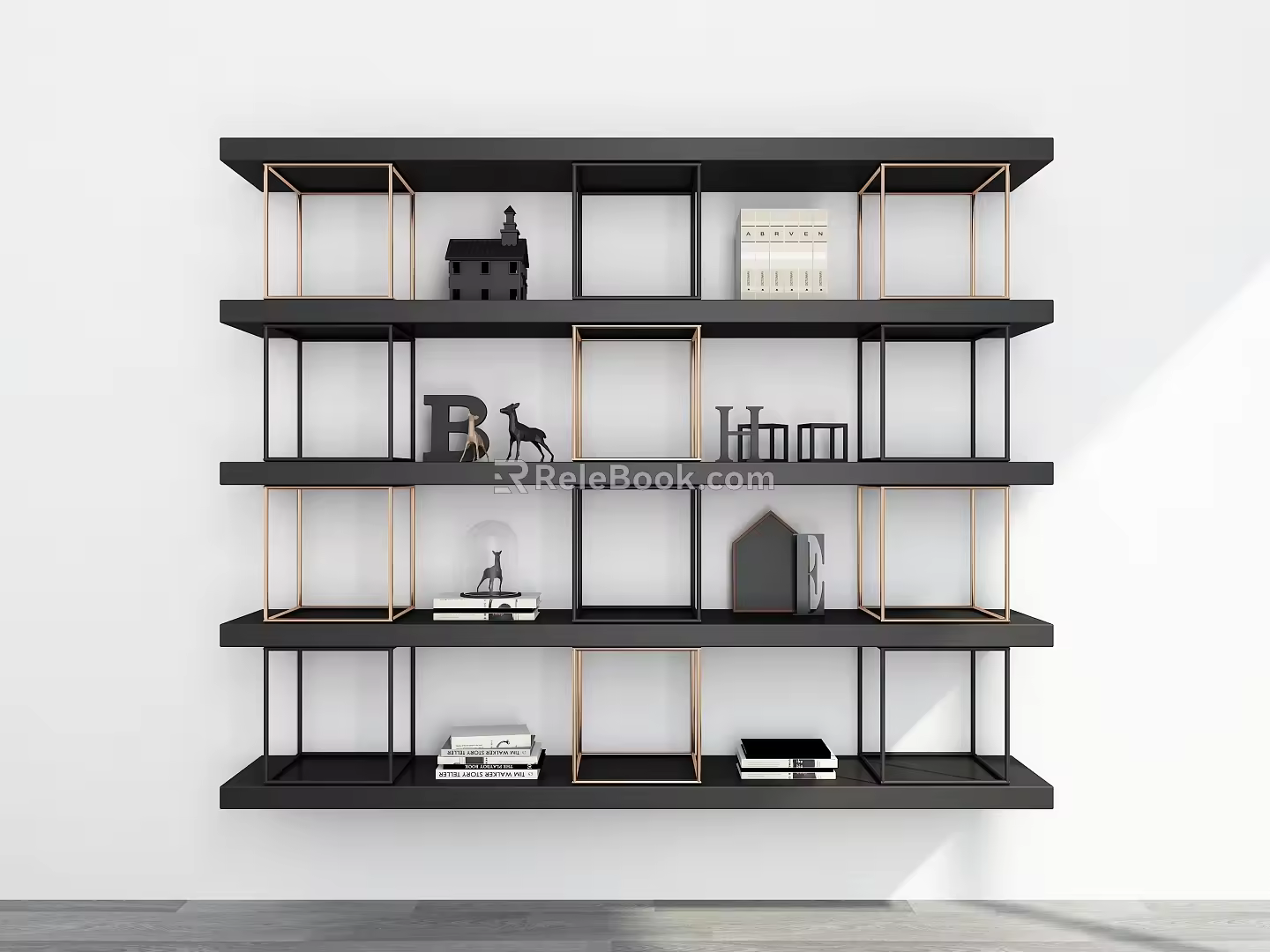 Bookshelf Hanging Bookshelf Decorative Storage Rack Decorative Shelf Bookshelf 3d model
