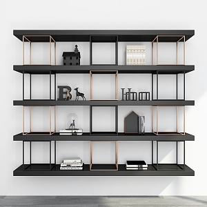 Bookshelf Hanging Bookshelf Decorative Storage Rack Decorative Shelf Bookshelf 3d model