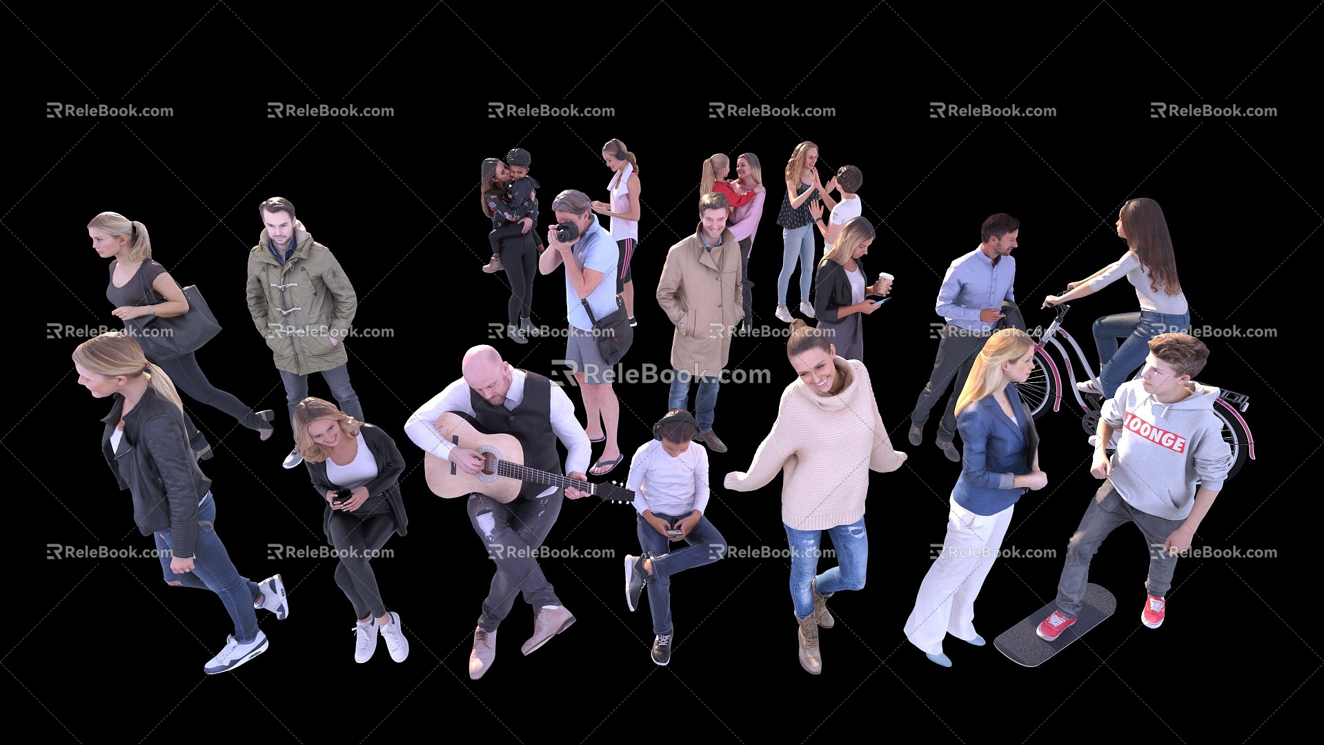 Crowd Model People 3d model