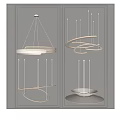Modern Pendant Lights Featuring Circular Spiral And Ring Shaped Contemporary Designs 3d model