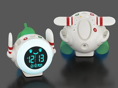 Alarm clock voice assistant desktop robot 3d model