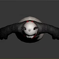 Cute Panda Game Movie Character With Red Bandana And Black White Fur