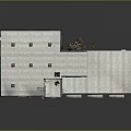 Modern Industrial Park With Multi storey Building Red Accents And White Roof Design