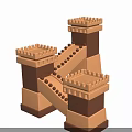 Ancient Architecture Traditional Tower Structures With Stone Steps And Brick Walls