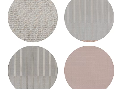 Various Round Rugs With Different Woven Textures And Patterns For Home Decor 3d model