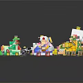 Lego Kart Toys With Cartoon Characters In Assorted Colors And Designs