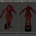 Character Fantasy Armor With Black And Gold Decorative Details And Armored Accents