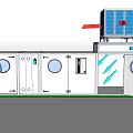 Industrial Equipment With Multiple Circular Vents And Integrated Control Panel System