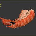 Fresh Red Sliced Lobster Tail Displaying Juicy Meat On Dark Background