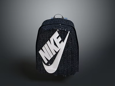 Stylish Nike Backpack With Textured Fabric And White Signature Logo For Everyday Use 3d model