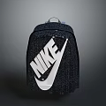 Stylish Nike Backpack With Textured Fabric And White Signature Logo For Everyday Use