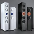 Premium Home Audio Speaker System With Floor Standing Bookshelf Subwoofer And Center Speakers