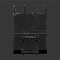 Construction Vehicle Excavator Bucket with Metal Bolts and Textured Surface