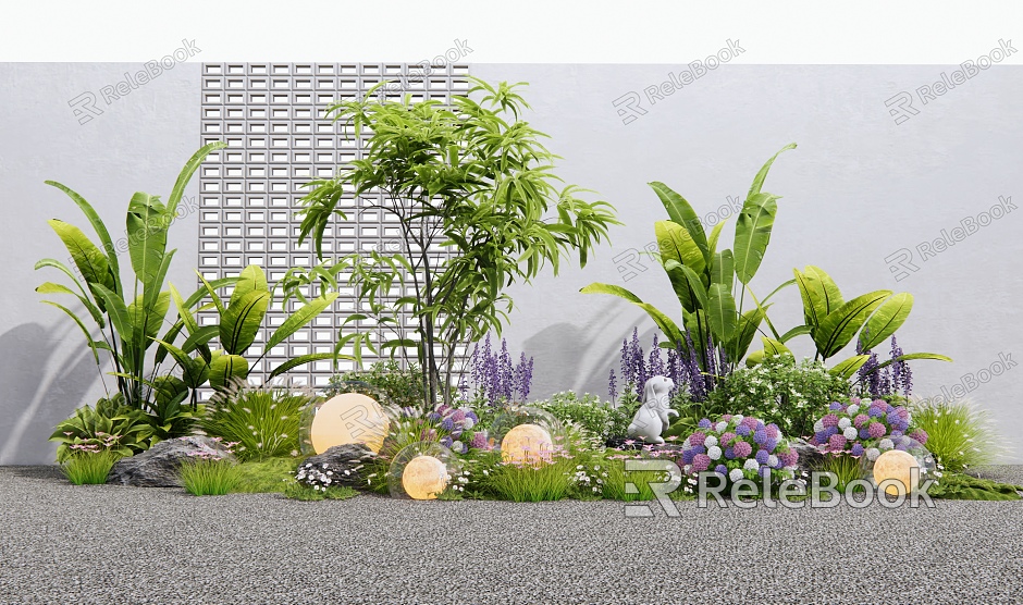 Modern Plant Flower Border Plant Heap model