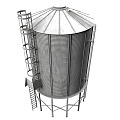 Grain storage tank Field agriculture 3d model