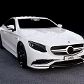 White Luxury Sports Coupe With Sleek Design And Black Alloy Wheels