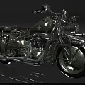 Olive Green Military Vintage Motorcycle With White Star Classic Leather Seat Design