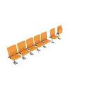 Yellow Public Seats With Metal Frames For Stadium Theater Venues And Row Design