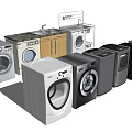 Modern Washing Machines With Various Styles And Compact Designs For Home Use