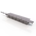 Industrial Steel Conveyor Platform With Guardrail And Support Frame Structure
