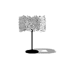 Elegant Table Lamp With Feather Shaped Shade And Modern Unique Stand Design 3d model
