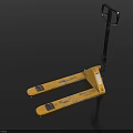 Industrial Equipment Yellow Manual Pallet Jack With Forks And Black Handle