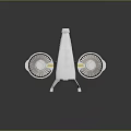 White Sci Fi Aircraft With Dual Large Propellers Yellow Accents And Streamlined Body