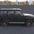 Shiny Black Mercedes Benz G Class SUV Exterior Front View