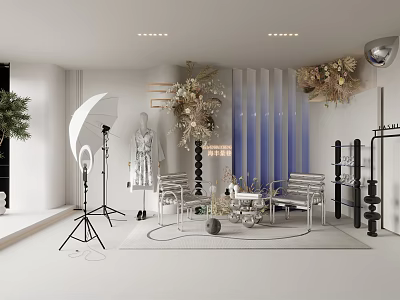 Modern Public Office Space Featuring Open Layout Ergonomic Desks And Green Plants 3d model