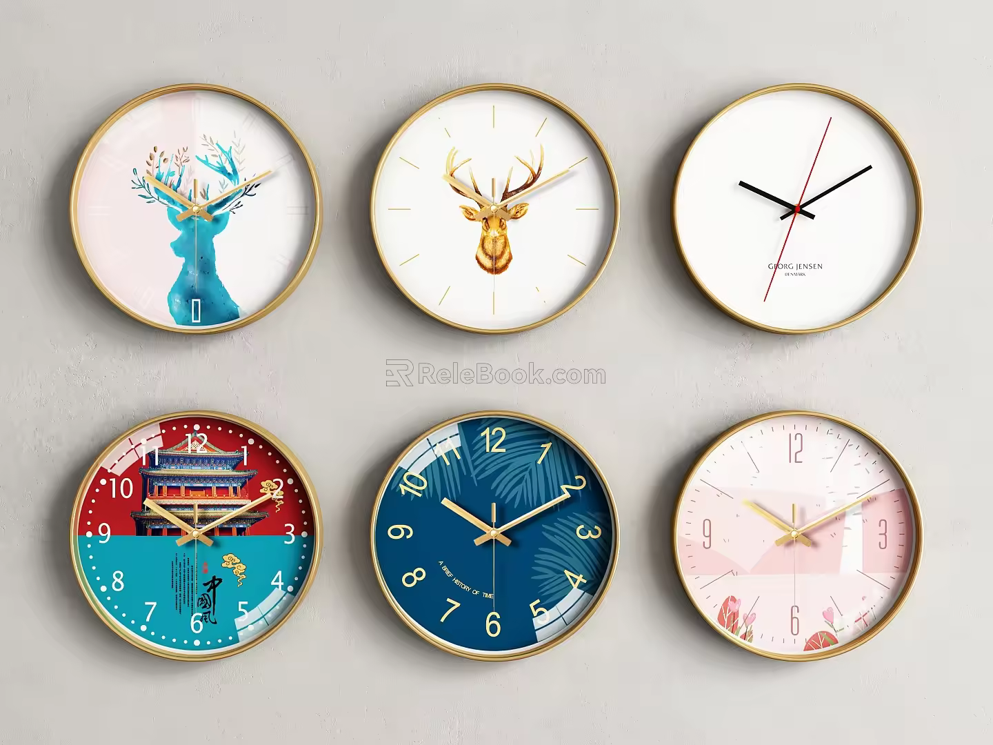 Nordic wall clock wall clock 3d model